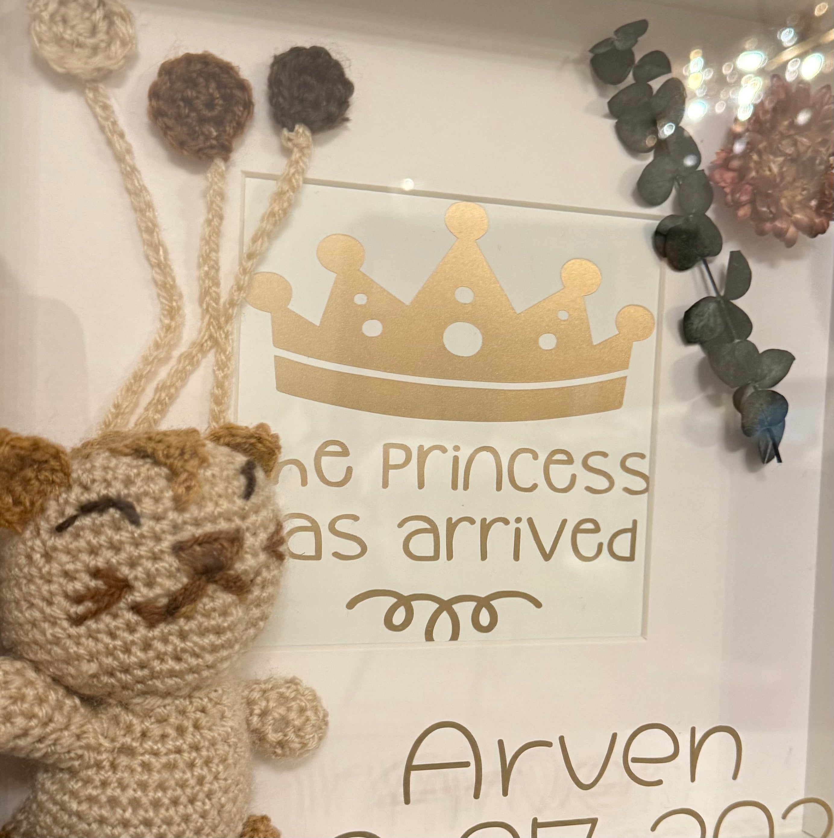 3D Shadowbox Geburt, Babyshower