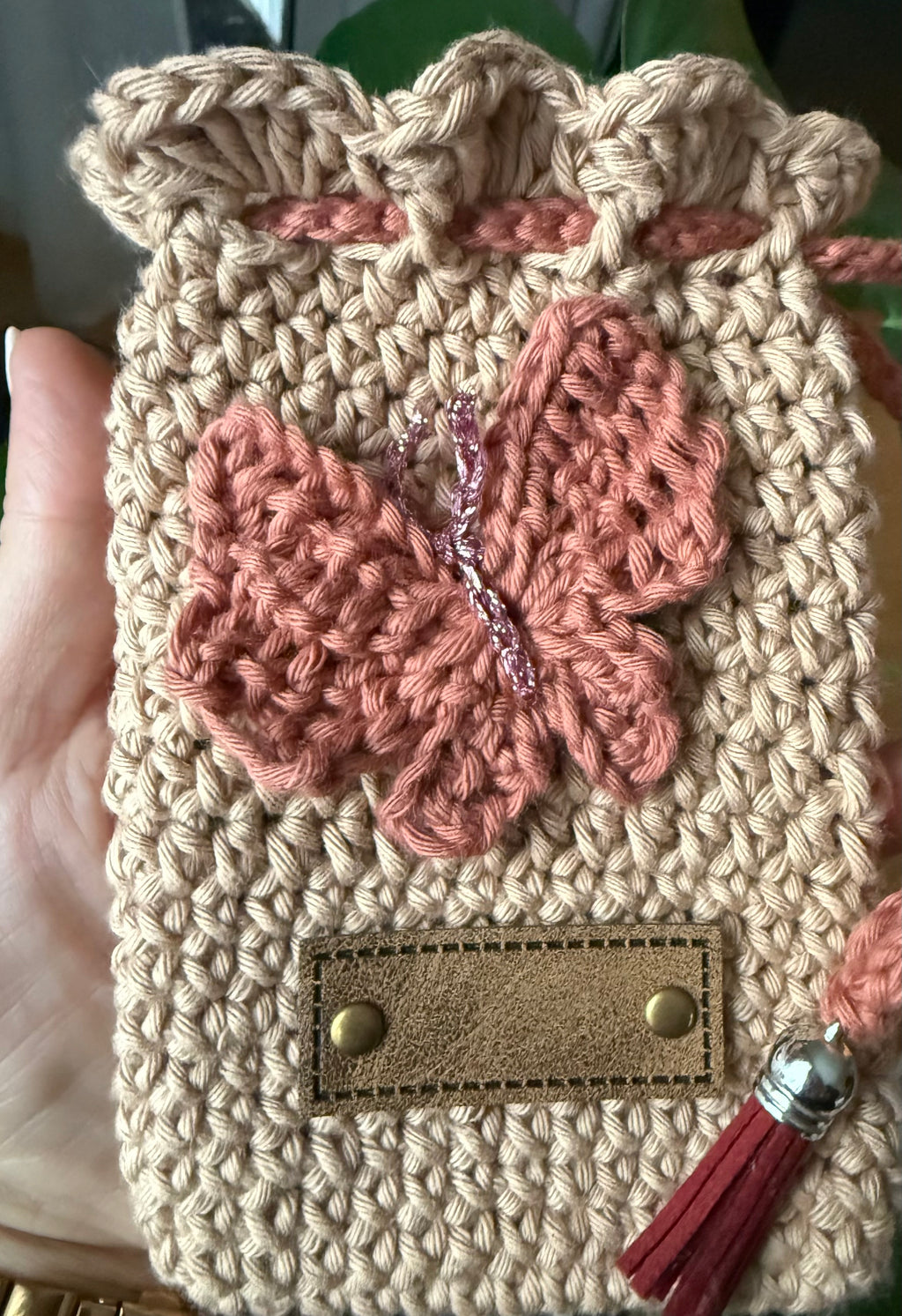 Brustbeutel Bayram Kesesi mit Tiermotiven gehäkelt, Personalisiert mit Namen | Eid Geldsäckchen - Geldsäckchen Personalisiert mit Namen
