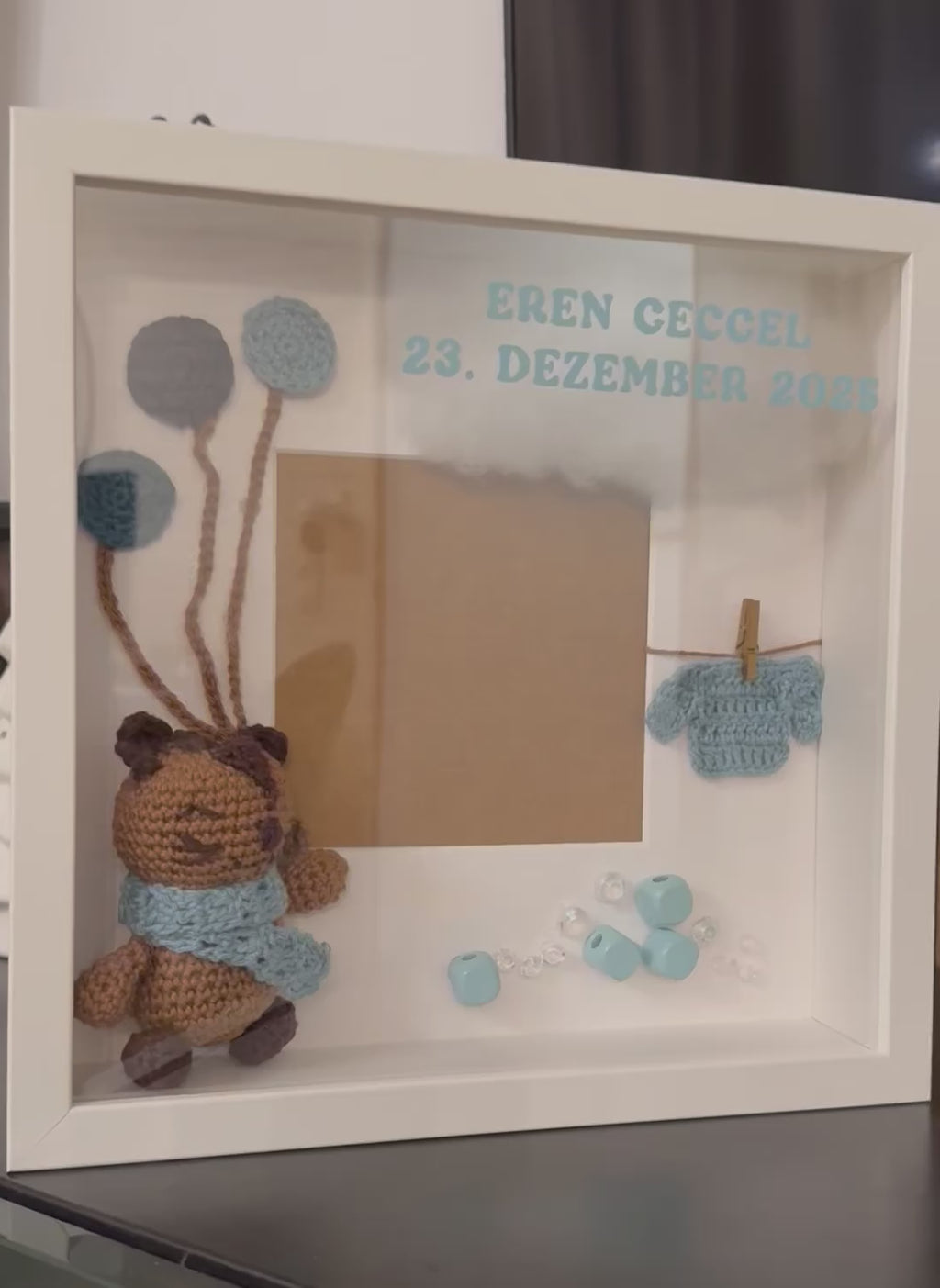 3D Shadowbox Geburt, Babyshower